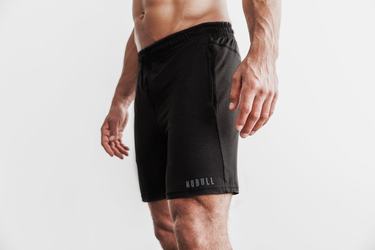 Nobull Knit 8.5" Men's Shorts Black | Australia (RT7361)